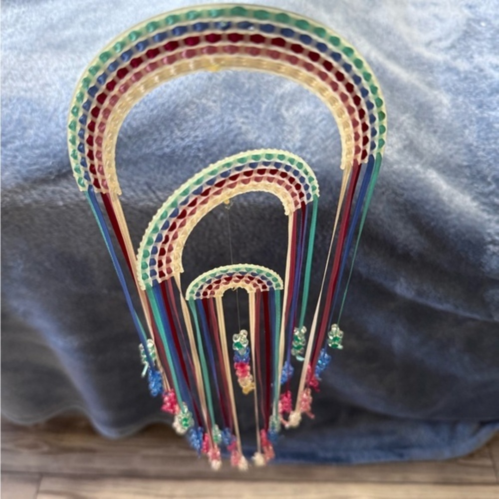Rainbow Beaded Dream Catcher | Beaded Vintage Dream Catcher
